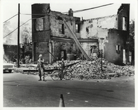 Destroyed Building on Corner of Goodwin and Westminster